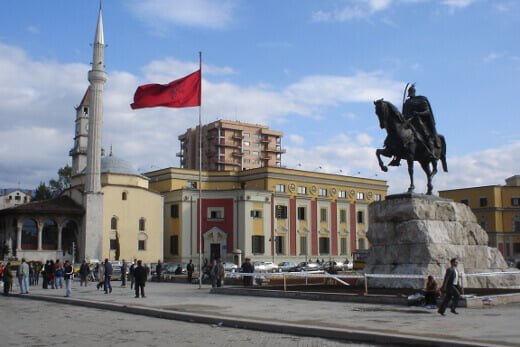 Tirana Arnavutluk Skanderberg Meydanı