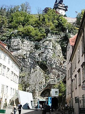 Schlossberg Park ve Uhrturm